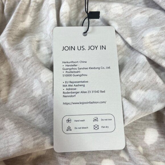 Kojooin Shirt Top Womens Size 2XL Brown White New Short Sleeves Summer - Picture 5 of 9